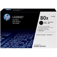 CARTOUCHE TONER HP LASERJET 80X CF280XD NOIRE 6900 PAGES PACK DE 2