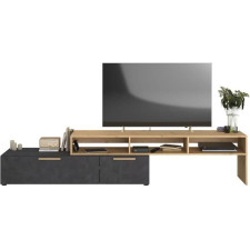 MEUBLE TV RAW MODULABLE CHENE NOIR