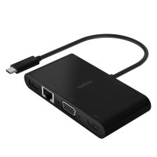 ADAPTATEUR BELKIN AVC004BTBK USB-C MULTIMEDIA  HDMI VGA USBA + RECHARGE (100 W)