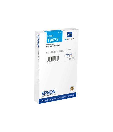 CARTOUCHE D'ENCRE EPSON T9072 - CYAN XXL - 7000 PAGES