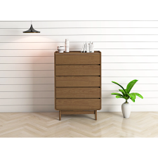 COMMODE LIYAH BR18 COD1823MP-SMO 5 TIROIRS BOIS