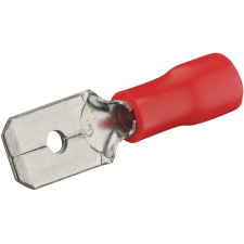 10 CLIPS MÂLE PRÉ-ISOLÉS DEBFLEX 711051 - 6.3X0.8 MM - ROUGE