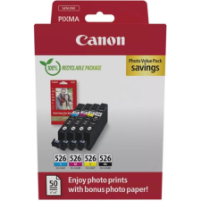 RESERVOIR D'ENCRE CANON CLI-526 4 COULEURS 9ML PACK DE 4
