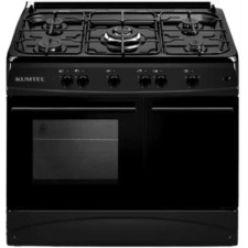 GAZINIERE KUMTEL 5FEUX GAZ  WOK + FOUR  90X60 CM+ NOIRE