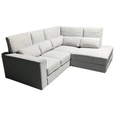 CANAPE D'ANGLE V1516 TISSUS GRIS CLAIR