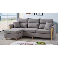 CANAPE D'ANGLE ZH109 8826-5 EN TISSUS GRIS