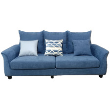 CANAPE 9928 3 PLACES EN TISSUS BLEU