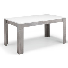 TABLE A MANGER GRETA 160X90 BLANC ET GRIS
