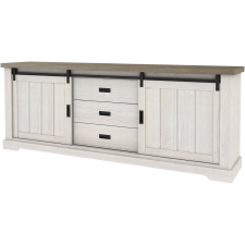 BUFFET GEORGETOWN 2 PORTES COULISSANTES ET 3 TIROIRS CHENE CLAIR