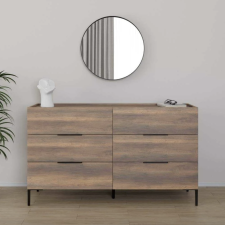 COMMODE SFN-1760-OO-1 6 TIROIRS EFFET NOYER