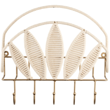 PORTE BIJOUX MACRAME EN FER ET COTON 28X31CM