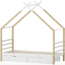 LIT CABANE A-01 90X190CM AVEC 2 TIROIRS BLANC