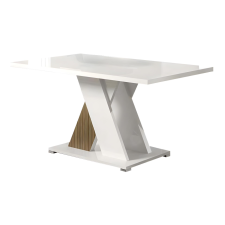 TABLE A MANGER ETNA BLANC LAQUE DECO BOIS