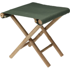 TABOURET PLIANT EN BAMBOU TISSU VERT