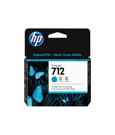 CARTOUCHE D'ENCRE HP 712 29-ML CYAN DESIGNJET INK CARTRIDGE