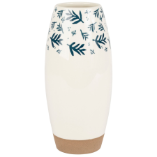 VASE FLEURI BLEU ET BLANC 11X24CM