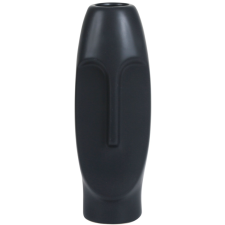 VASE FACE NOIR CÉRAMIQUE 11.5X10.5X31CM