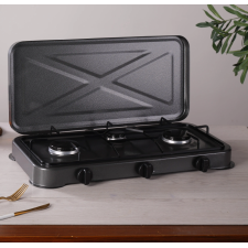 PLAQUE DE CUISSON A GAZ COOKS LP300-BL 3 FEUX GAZ NOIR
