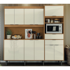 BUFFET DE CUISINE BAHAMAS 904249 BEIGE ET CHENE FONCE