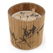 BOUGIE BAMBOU ET DESSIN 11X8CM