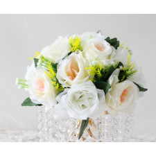 COURONNE DE FLEURS ARTIFICIELLES COULEURS ASSORTIES 2 PIECES