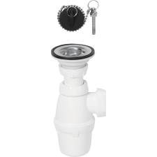 ENSEMBLE SIPHON BONDE DE LAVABO À BOUCHON WIRQUIN 30718876