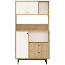 BUFFET RE3 SW 3P BLANC ET BOIS CLAIR