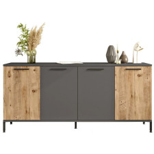 BUFFET RL4 AA 4P GRIS ET BOIS