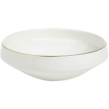 SALADIER EN PORCELAINE BLANC AVEC LISERE DORE 25CM
