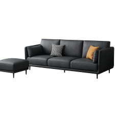 CANAPÉ QY9043P AVEC REPOSE PIEDS 2.10 M GRIS