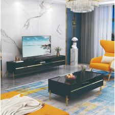 MEUBLE TV 92381 900X400X1900 NOIR DORE