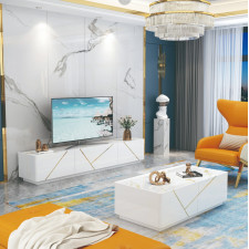 MEUBLE TV 92175 900X400X1900 BLANC DORE