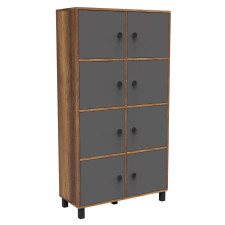 ARMOIRE DE BUREAU MN06-BA GRIS BOIS MARRON