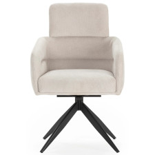 FAUTEUIL PIVOTANT AIXA - 17807 GRIS CLAIR-PIED NOIR