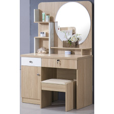 COIFFEUSE SW152-612 800X400X1530 EFFET BOIS CLAIR