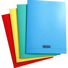 CAHIER PETITS CARREAUX 24X32 192 PAGES POLYPRO COULEURS ASSORTIES