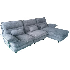 CANAPE D ANGLE  - H-8816 TISSU GRIS CLAIR