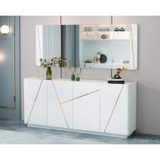 BAHUT 180X40X80CM 92176 BLANC DORE