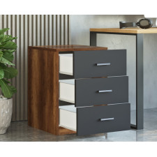 CAISSON A TIROIR X3 V03-BA GRIS BOIS FONCE