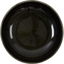 ASSIETTE LISERÉ NOIRE ET DORÉ Ø 26CM