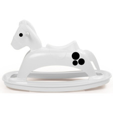 CHEVAL A BASCULE DOLU BLANC ET NOIR