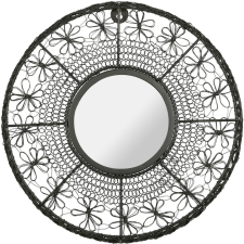 MIROIR ROND KALYPSO NOIR EN FER D35CM