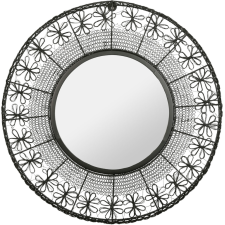 MIROIR ROND KALYPSO NOIR EN FER D63CM