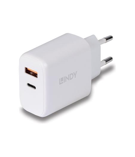 ADAPTATEUR SECTEUR LINDY 30WATTS USB TYPE A BLANC