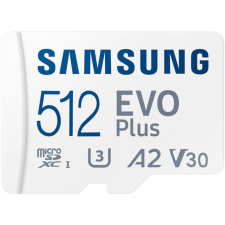 CARTE MEMOIRE FLASH SAMSUNG EVO PLUS 512GO AVEC ADAPTATEUR SD CLASSE 10