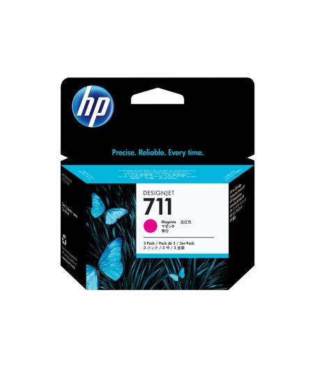CARTOUCHE D'ENCRE HP 3X 711 INK MAGENTA DJ T120 520