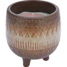 BOUGIE PARFUMEE CERAMIQUE 10X10CM COULEURS ASSORTIES