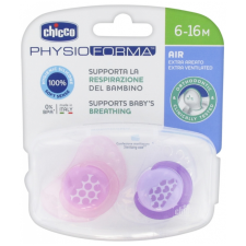LOT DE 2 SUCETTES PHYSIO AIR SILICONE DE 6 A12MOIS ROSE ET VIOLET