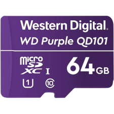 CARTE MEMOIRE FLASH WD PURPLE SC QD101 64GO MICROSDXC UHS-I VIOLET