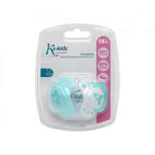 LOT DE 2 SUCETTES ORTODONTIQUE ETOILE ET FUSEE BLEU DES 18 MOIS